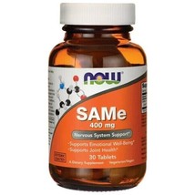 NOW Foods SAMe Nervous System Support, 400mg, 30 tabs Exp 09/2024 - £22.98 GBP