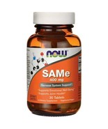 NOW Foods SAMe Nervous System Support, 400mg, 30 tabs Exp 09/2024 - $28.86