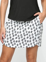 Nwt Ladies Belyn Key Black &amp; White Mosaic Polka Dot Panel Golf Skort Xs &amp; Xl - £33.80 GBP