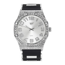 Hip Hop Luxury Fully Ice out Men&#39;s Watch Custom Bling Iced VVS Simulated Diamond - $40.36+