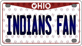 Indians Fan Ohio Novelty Mini Metal License Plate Tag - £11.74 GBP