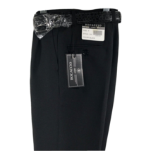 Bocaccio Uomo Boys Black Dress Pants Pleated Front Regular Hem with Belt... - $24.99