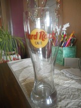 Collectible HARD ROCK CAFE NASHVILLE TALL DRINKING GLASS WEIGHTED BOTTOM - $10.93