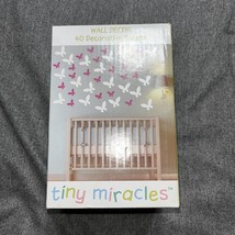 Infant Girls Tiny Miracles Baby Pink &amp; White Butterfly Wall Decorations ... - $165.66 MXN