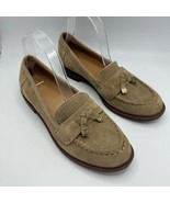 Tommy Hilfiger Taupe Brown Suede Norma Loafers Shoes Size 8.5 Preppy - $835.68 MXN