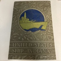 WW2 USN US Navy USS Indiana Battleship 1943 Calendar Date Note Book Never Used - £142.40 GBP