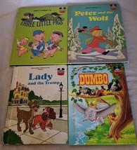 Vintage Walt Disney’s Set of 4 HC Children&#39;s Wonderful World of Reading Bedtime - £11.72 GBP