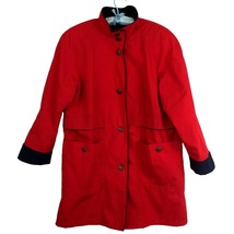 Vintage Misty Harbor Trench Coat Raincoat Size 10P Petite Hood Lined Red... - £69.38 GBP