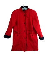 Vintage Misty Harbor Trench Coat Raincoat Size 10P Petite Hood Lined Red... - £71.07 GBP