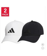 Adidas Mens Womens Baseball Caps Black White 2-Pack Hat Moisture Wicking... - $1,083.72 MXN