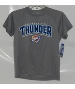 NBA Licensed Oklahoma City Thunder Gray Youth Small Short Sleeve Shirt - £12.76 GBP