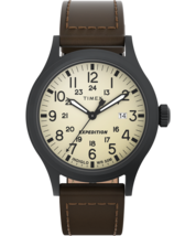 Timex T49963 Men&#39;s Expedition Scout Brown Leather Strap Watch - £41.55 GBP