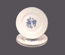 Four Wedgwood Royal Blue Ironstone bread plates made in England. Flaw. - £46.35 GBP