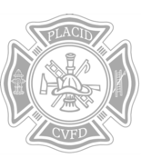 Firefighter PLACID Decal Maltese Cross Shield  (10 inch, REFLECTIVE) - $48.83 CAD