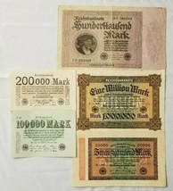 GERMANY SET OF 5 BANKNOTES FROM 1923 CIRCULATED CONDITION FULL RARE SET - £18.95 GBP