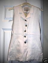 EXPRESS Ladies Casual Botton Down Sleeveless Top WHITE  XS NWT - $29.70