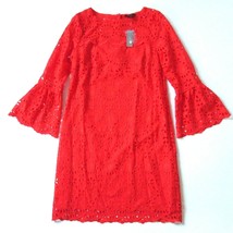 NWT J.Crew Bell-sleeve Shift in Brilliant Sunset Embroidered Eyelet Dress 0 - £33.85 GBP