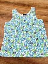 Vintage Y2K Basic Editions Coconut Girl Tropical Palm Tank Top Women’s XL - £7.79 GBP