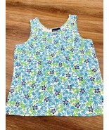 Vintage Y2K Basic Editions Coconut Girl Tropical Palm Tank Top Women’s XL - £7.82 GBP