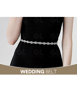 Thin Bridal Belt, Rhinestone Belt, Bridal sash, Wedding Dress Belt, Wedd... - $38.68