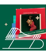 1989 Hallmark Keepsake Teddy Bear Stocking Pal Miniature Ornament QXM567-2 - $51.93 MXN