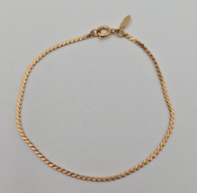 Vintage Sarah Coventry Simple Gold Tone Serpentine Chain Anklet Bracelet... - $14.50