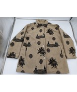 Vintage Denali Fleece Blanket Coat Native Teepee Horse Print Women&#39;s Siz... - £47.41 GBP