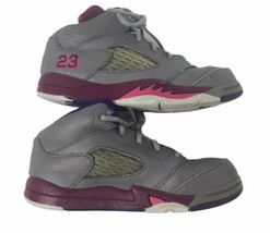 Nike Air Jordan Girls KIds Retro Size 9C Grey / Pink  440890-009 - £21.13 GBP