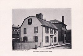 Vintage Print Brown&#39;s Famous Pictures - Birthplace of Hawthorne Salem - ... - $5.47 CAD
