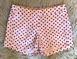 J Crew Factory Ladybug Print Khaki Shorts Size 0 White Red Cotton Womens - £18.68 GBP