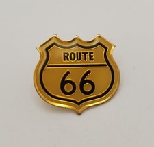 Vintage ROUTE 66 Shield Sign Shaped Collectible Lapel Hat Vest Pin Pinch... - $19.60