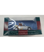 2000 Maisto Die Cast Silver Volkswagen Christmas Ornament Santa &amp; Rudolph - $18.48