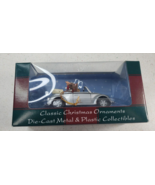 2000 Maisto Die Cast Silver Volkswagen Christmas Ornament Santa &amp; Rudolph - £14.53 GBP