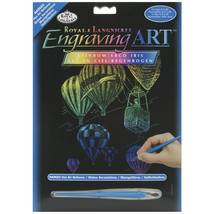 Rainbow Foil Engraving Art Kit 8&quot;X10&quot;-Hot Air Balloons - £9.87 GBP