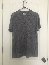 Russell Athletic Men&#39;s Gray Active Short Sleeve Shirt V-Neck Size Large - $38.31