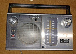 Vintage Sony AC Battery Super Sensitive AM/FM Portable Radio ICF-7270W  - £26.08 GBP