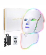 7 Colors LED Light Photon Face Neck Mask Rejuvenation Facial Therapy Wri... - $168.61 MXN
