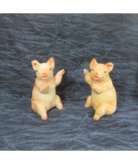 Pair ca 1950&#39;s MCM Aldan Chalkware Baby Pigs, Very Cute - $61.75