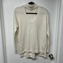 1. State Mock Neck Keyhole Cutout Knit Tunic Sweater Off White Size Small - $29.70