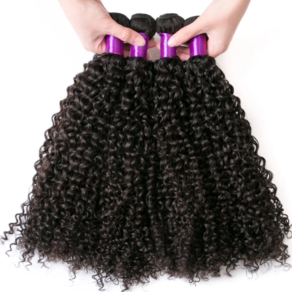 BINF Kinky Curly 28 30 Inch 1 3 4 Bundles Brazilian Remy Hair 100% Natural Curly - £15.78 GBP+