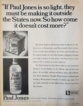 1967 Paul Jones  Scotch Vintage Print Ad America&#39;s Lightest Whiskey - $12.95