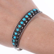 6.25&quot; Vintage Zuni silver Snake eye bracelet - £193.88 GBP