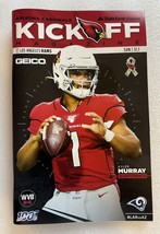Arizona Cardinals Kickoff Program Magazine 12/1/2019 Kyler Murray Rookie... - €8,43 EUR
