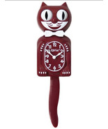 RARE VINTAGE Retired Burgundy Kit Cat Klock Clock - $410.29 CAD