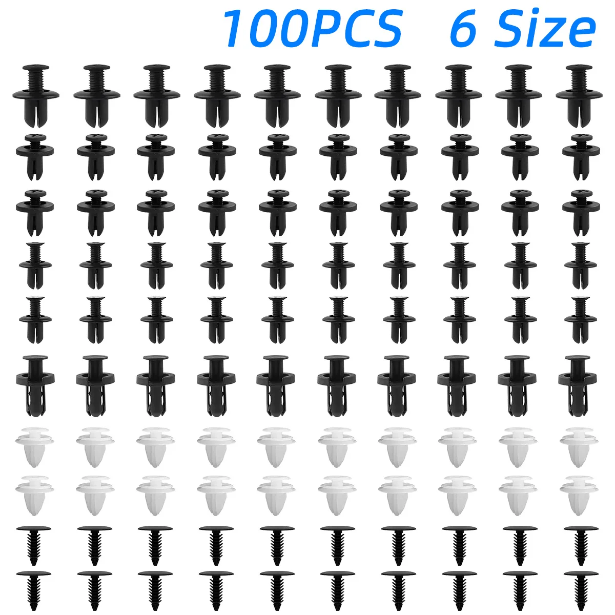 100PCS Clips Auto Fastener Car Fastener Clip Remove Retain Rivets Plastic Fasten - £10.84 GBP+