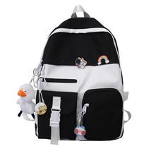 Candy Color Cute Bae Women Backpack Female Student College School Bag Fashion Wa - £37.36 GBP