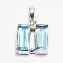 Exclusive SKY BLUE TOPAZ Gemstone Pendant, Birthstone Pendant, 925 Sterling Silv - £25.01 GBP