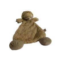 Demdaco Sloth Lovey Security Blanket Toy Rattle Clutch Baby Plush - $9.89