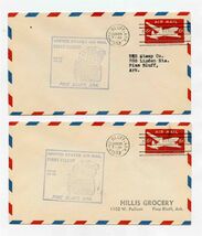  1953 United States Air Mail First Flight Covers AM 82 Pine Bluff Arkansas - $13.86