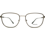 PRADA Eyeglasses Frames VPR58X VIX-1O1 Matte Pewter Brown Silver 54-18-145 - $111.98